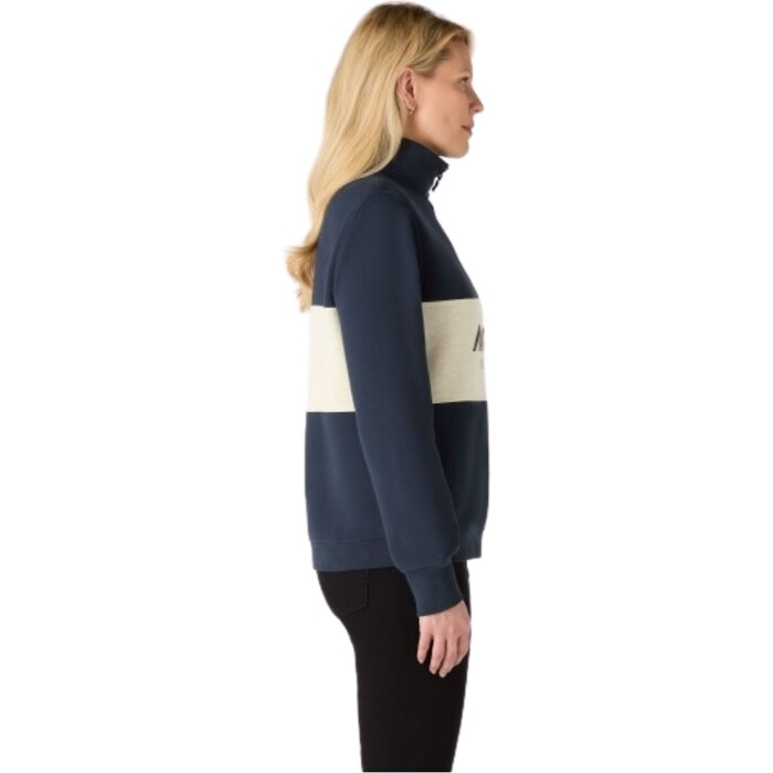 2024 Musto Womens 1/2 Zip Sweatshirt 85021 - Navy / Oat